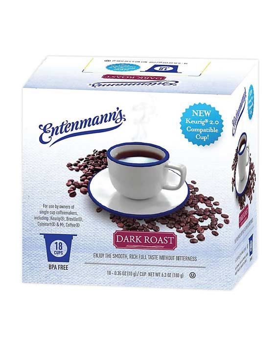 Entenmann's Single Serve Coffee, Dark Roast, 18 Count Box
