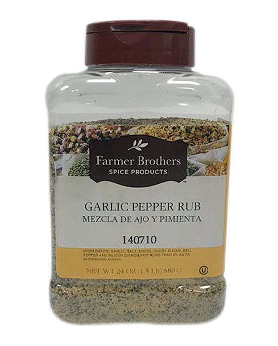 Farmer Brothers Garlic Pepper Rub (1 Bottle/1.5 Lb)