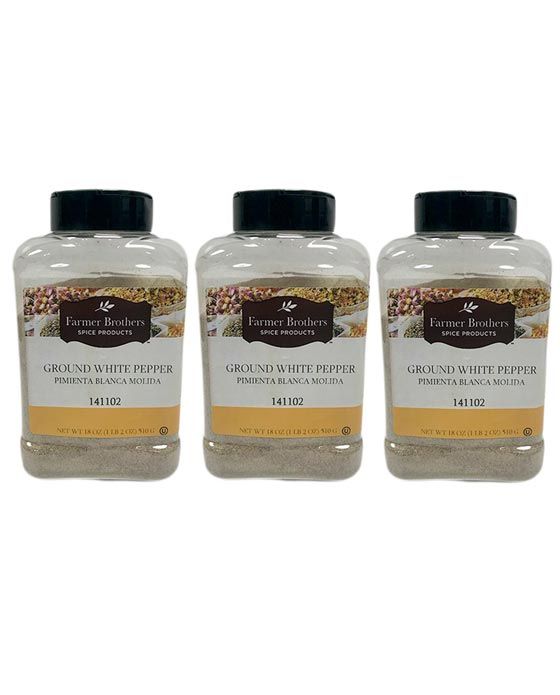 Farmer Brothers Ground White Pepper (3 Bottles/1 Lb 2 Oz Ea.)