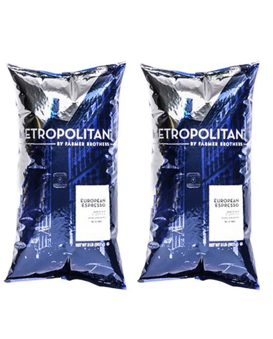 Metropolitan European Espresso Whole Bean - 2 Bags/2 Lbs Ea.
