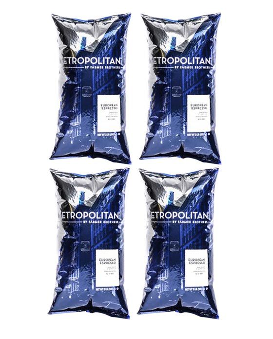 Metropolitan European Espresso Whole Bean - 4 Bags/2 Lbs Ea.