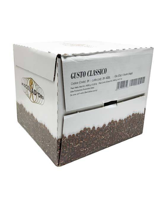 Miscela D'Oro Gusto Classico Espresso Beans, 6/2.2 Lb Bags