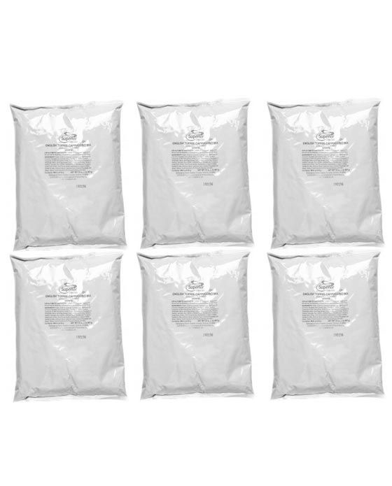 Superior Cappuccino Mix English Toffee 6 Bags (2 Lbs Ea)