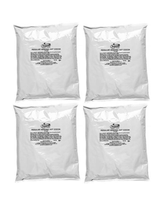 Superior Regular Vending Hot Cocoa, 4 Bags (2 Lbs Ea.)