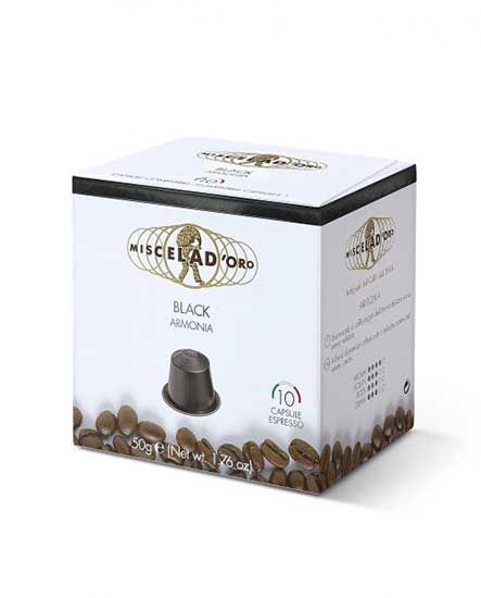 Miscela D'Oro Nespresso Compatible Capsules, Black (Cremoso), 10/10 Ct
