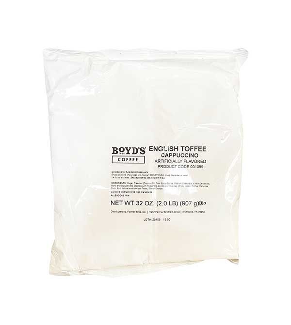 Boyds Cappuccino English Toffee 6 Bags (2 Lbs Each)