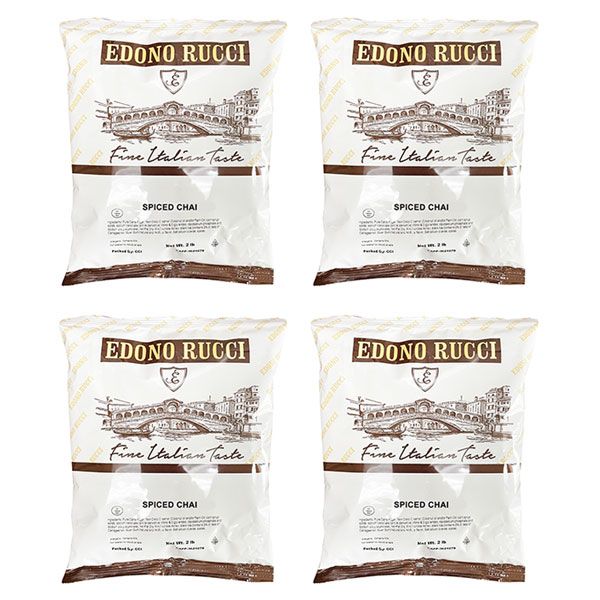 Edono Rucci Spiced Chai Tea Latte 4 Bags (2 Lbs Each)
