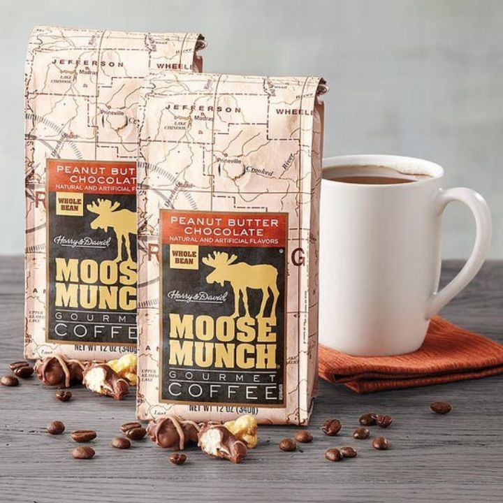 Moose Munch Coffee By Harry & David, Milk Chocolate Peanut Butter, 100 Single Serve Cups