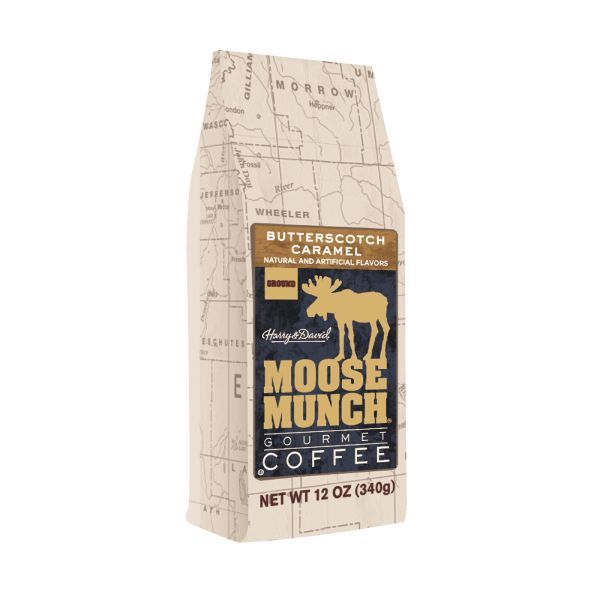 Harry & David Moose Munch Butterscotch Caramel Ground Gourmet Coffee, 12 Oz