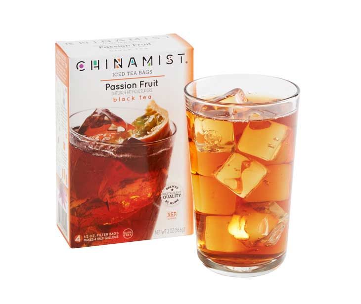 China Mist Naturally Flavored Passion Fruit Iced Tea Bags, 4-Count Box, 2-Pack (Each Bag Yields 1/2 Gallon)