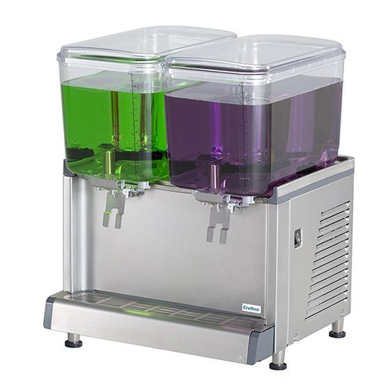 Crathco CS-2D-16 Simplicity Bubbler Series Premix Cold Beverage Dispenser (2) 4.75 Gallon Bowls