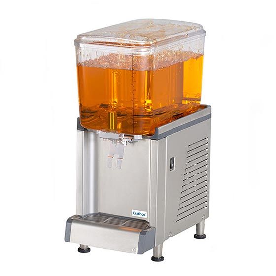 Crathco CS-1D-16 Simplicity Bubbler Series Single 4.75 Gallon Bowl Premix Cold Beverage Dispenser With Agitation Function