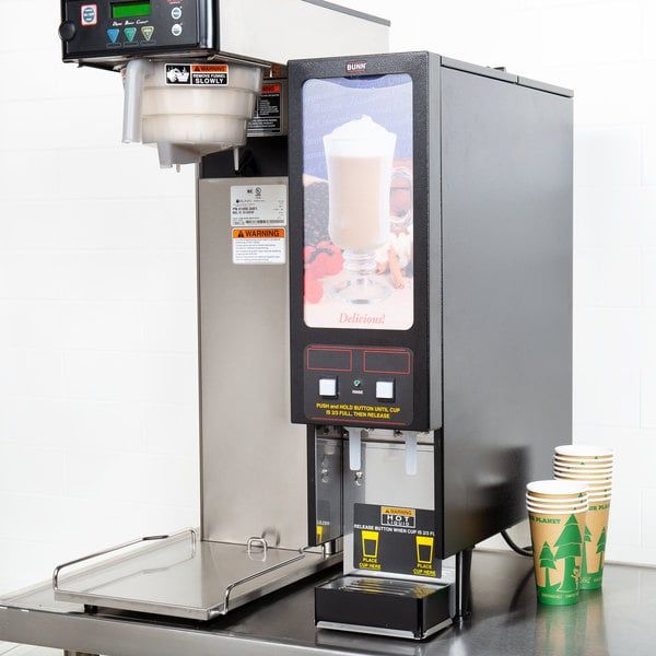 BUNN® Bunn SET00.0200 FMD-2 BLK Fresh Mix Cappuccino / Espresso Machine Hot Beverage Dispenser With 2 Hoppers