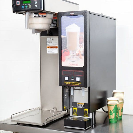 BUNN® Bunn SET00.0200 FMD-2 BLK Fresh Mix Cappuccino / Espresso Machine Hot Beverage Dispenser With 2 Hoppers