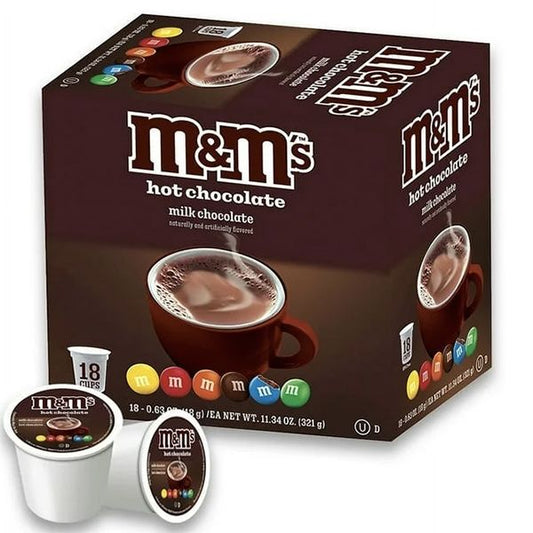  M&M's Milk Chocolate Hot Chocolate, 18 Single Serve Cups