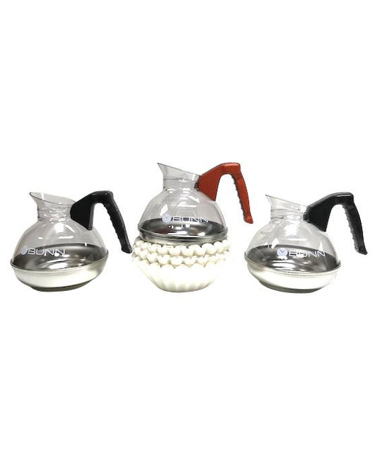 BUNN® 3 Bunn Easy Pour Pots (2 Black/1 Orange) & 150 12-Cup Filters