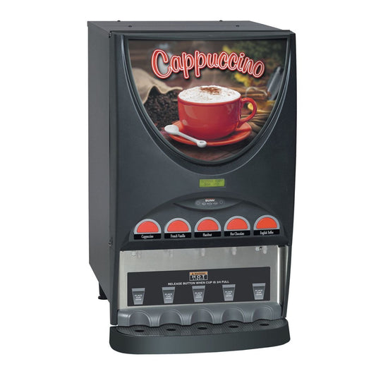 BUNN® Bunn 37000.0000 IMIX-5 Cappuccino / Espresso Machine Hot Beverage Dispenser With 5 Hoppers