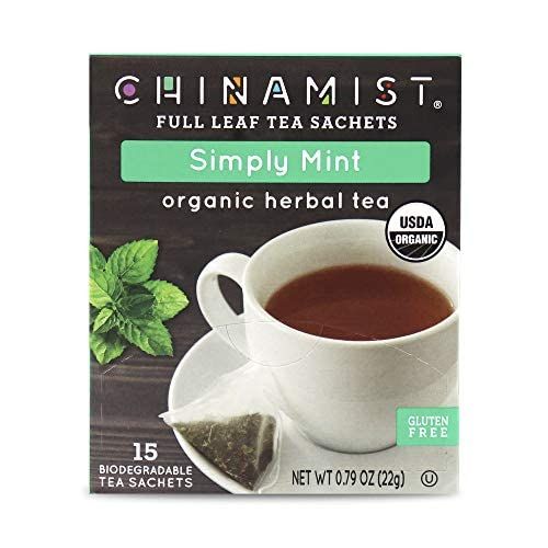  China Mist - Simply Mint Herbal Full Leaf Tea Sachet, 15 Count Box