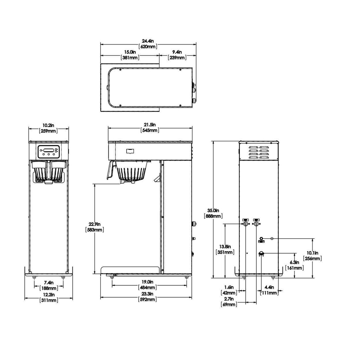 BUNN® Bunn 52000.0300 ITB Dual Dilution Automatic Tea Brewer W/ Sweetener