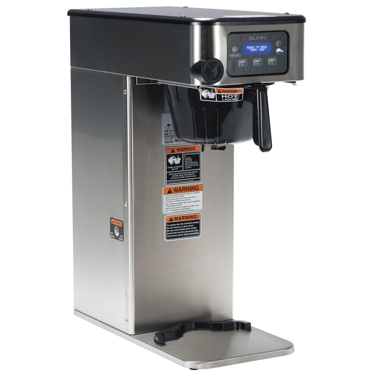 BUNN® Bunn 53100.0000 ICB Infusion Series Coffee Brewer-Dual Volt, 120V, Digital Readout Displays