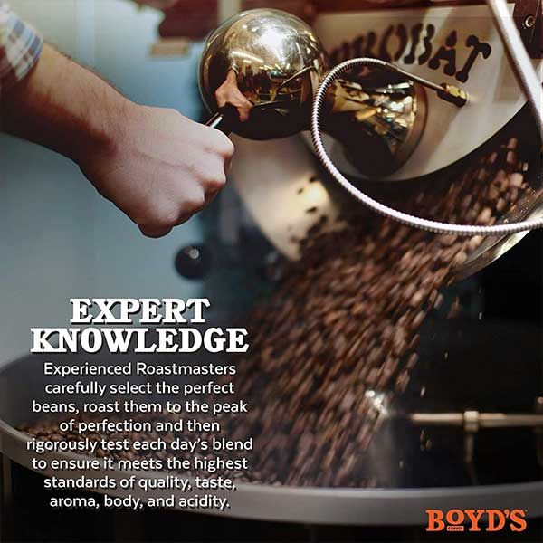  Boyd's Hi-Rev Ground Coffee, Medium-Dark Roast, 3 Pack – 4 Oz Portions