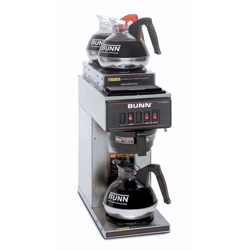 BUNN® BUNN 13300.0004: Pourover Coffee Brewer 3 Warmers 2 Uppers SST