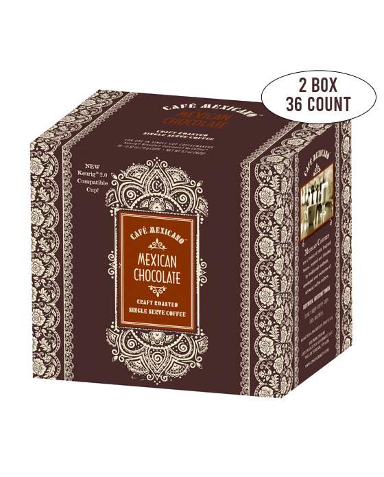 Cafe Mexicano Mexican Chocolate Coffee KCups, 2/18ct