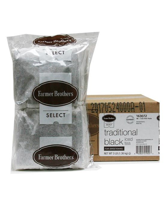  Farmer Brothers Black Iced Tea For Sweetening, 4 Boxes - 48/1 Oz