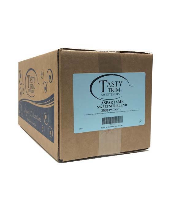  Tasty Trim Aspartame (Blue Sugar Substitute), 1 Box (2,000 Packets)
