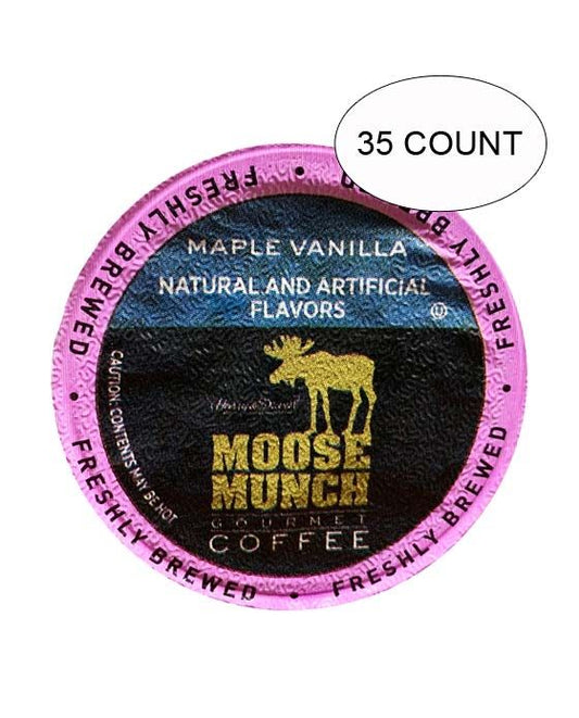  Moose Munch Coffee By Harry & David, Maple Vanilla, 35 Single Serve Cups