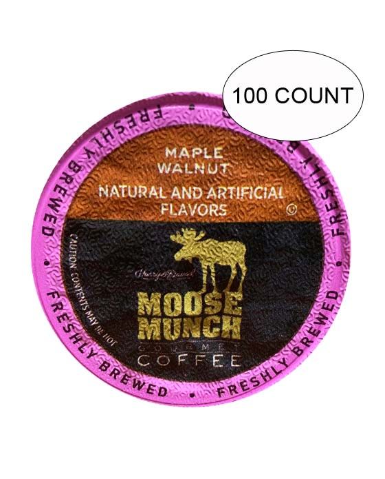 Moose Munch Coffee By Harry & David, Maple Walnut, 100 Single Serve Cups