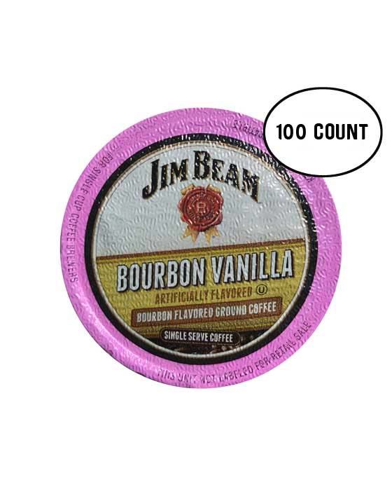  Jim Beam Bourbon Vanilla Single Serve Coffee, 100 Count, Keurig 2.0 Compatible