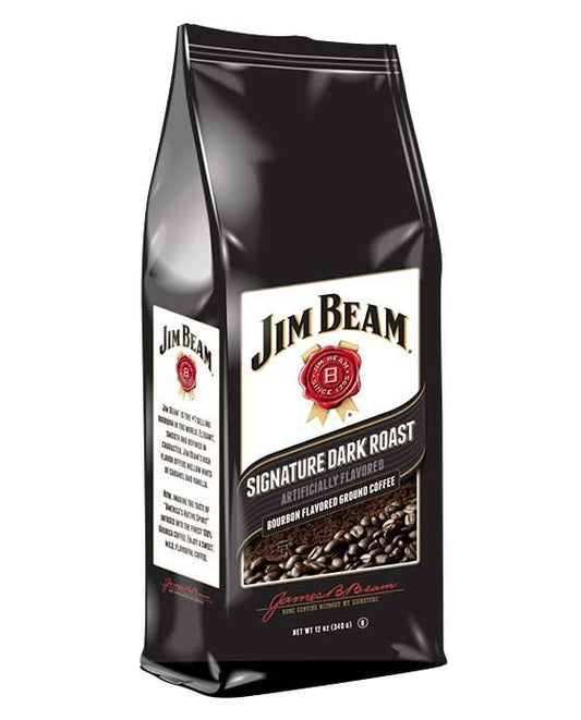  Jim Beam Signature Dark Roast Bourbon Flavored Ground Coffee, 1 Bag (12 Oz)