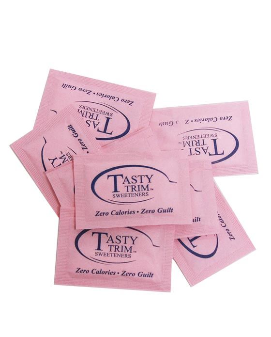  Tasty Trim Saccharin (Pink Sugar Substitute), 4 Boxes (2,000 Packets Ea.)