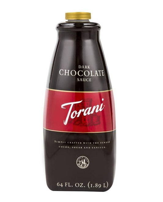  Torani Dark Chocolate Sauce, 1 Bottle/64 Oz Free Pump Included