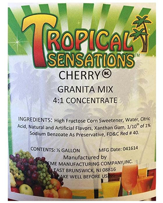  Tropical Sensations - Cherry Granita Mix, 6 Bottles 64 Oz Each