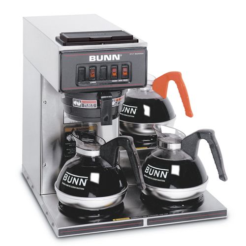 BUNN® BUNN 13300.0003: Pourover Coffee Brewer W/ 3 Lower Warmers SST