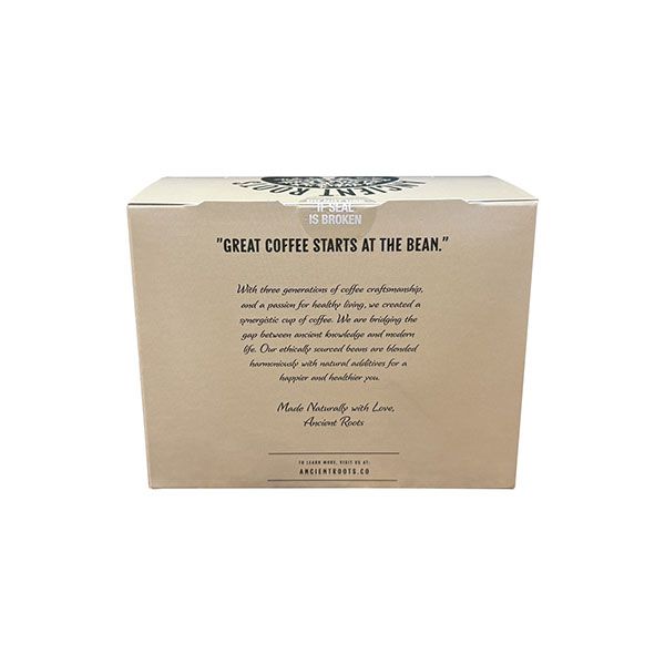  Ancient Roots Single Serve Mushroom Coffee, Made With Chaga And Lion's Mane, 100% Arabica, Medium Roast, (French Roast) (12 Count)