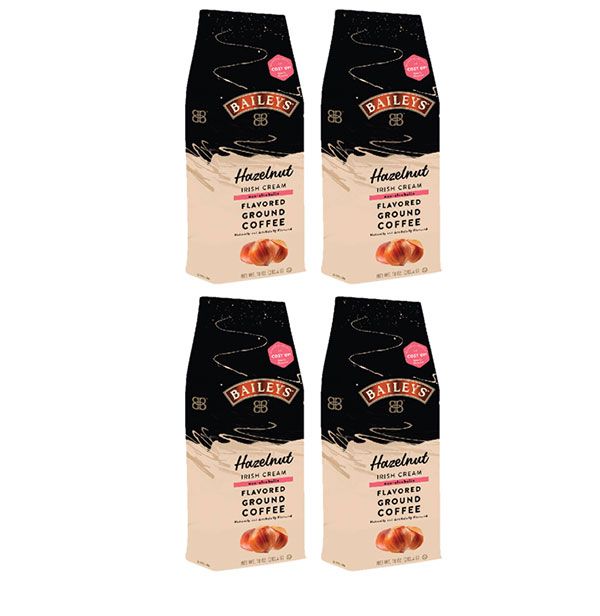 Baileys Bailey's, Hazelnut Irish Cream, Flavored Ground Coffee (4 Bags/10 Oz)