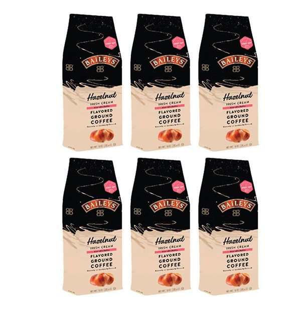 Baileys Bailey's, Hazelnut Irish Cream, Flavored Ground Coffee (6 Bags/10 Oz)