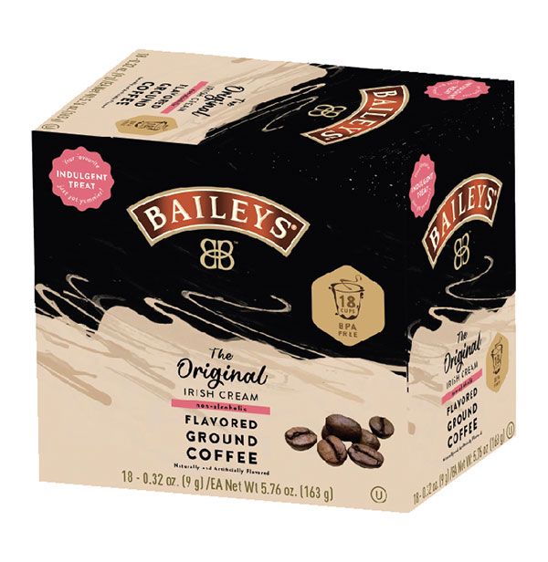 Baileys Bailey's, The Original Irish Cream Flavored Coffee, 2/18 Single Serve Cups