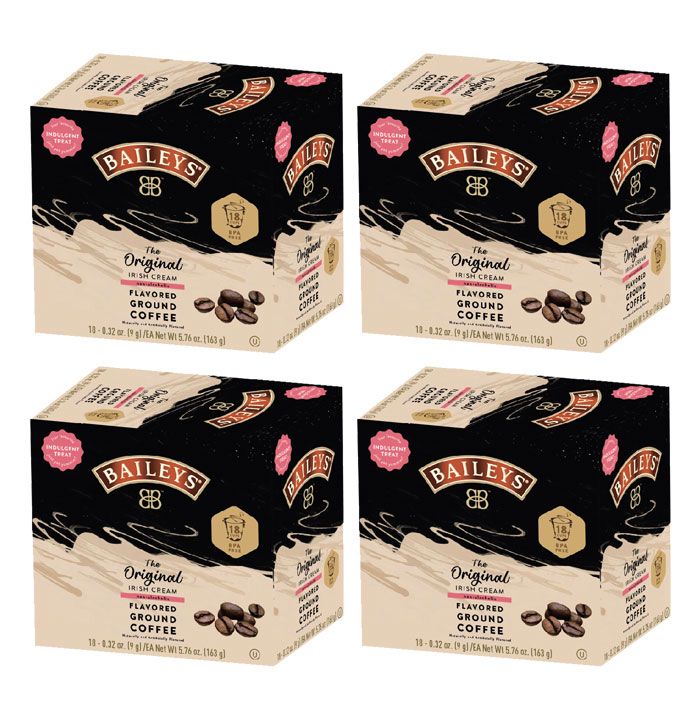 Baileys Bailey's, The Original Irish Cream Flavored Coffee, 4/18 Single Serve Cups