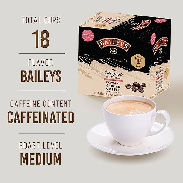 Baileys Bailey's, The Original Irish Cream Flavored Coffee, 4/18 Single Serve Cups