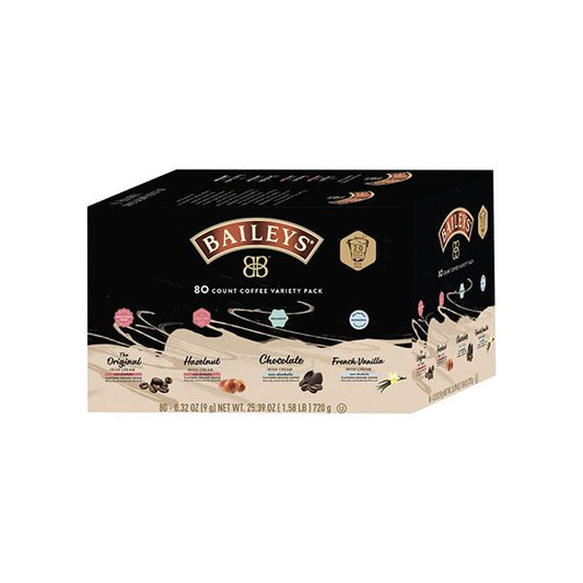 Baileys Bailey's Single Serve Coffee, 80 Count Variety Pack - Original, Hazelnut, Chocolate And French Vanilla (20 Cups Each)