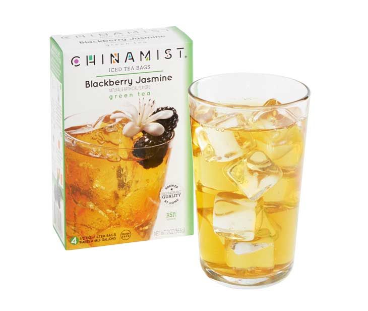  China Mist Naturally Flavored Blackberry Jasmine Iced Tea Bags, 4-Count Box, 6-Pack (Each Bag Yields 1/2 Gallon)
