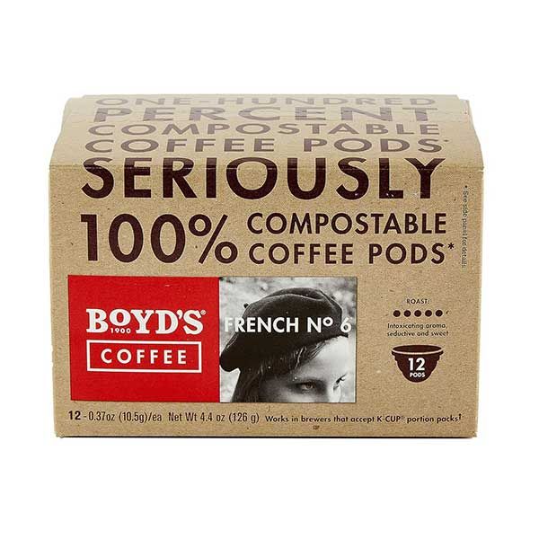  Boyd's French No. 6 Coffee Single Serve 12 Count