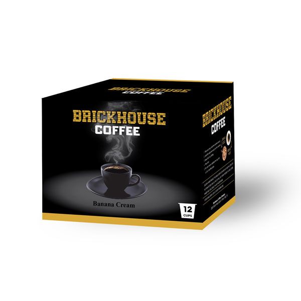  Brickhouse Single Serve Coffee, Banana Cream, 12 Count