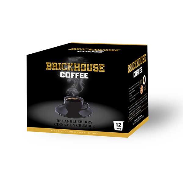  Brickhouse Single Serve Coffee, Decaf Blueberry Cinnamon Crumble, 72 Count