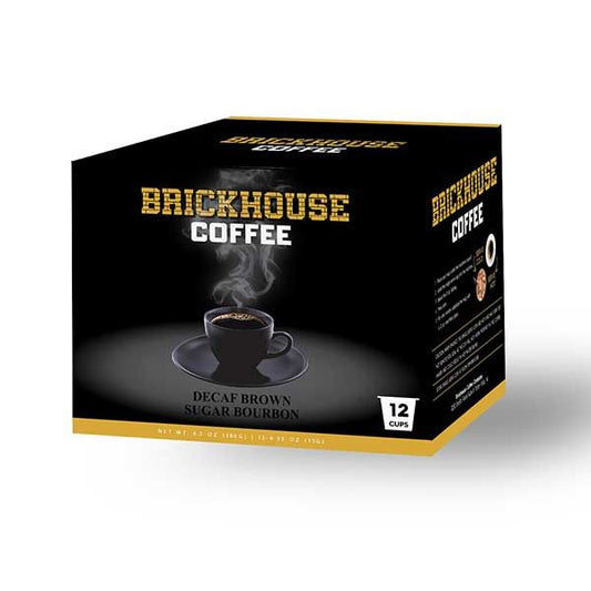  Brickhouse Single Serve Coffee, Decaf Brown Sugar Bourbon, 12 Count