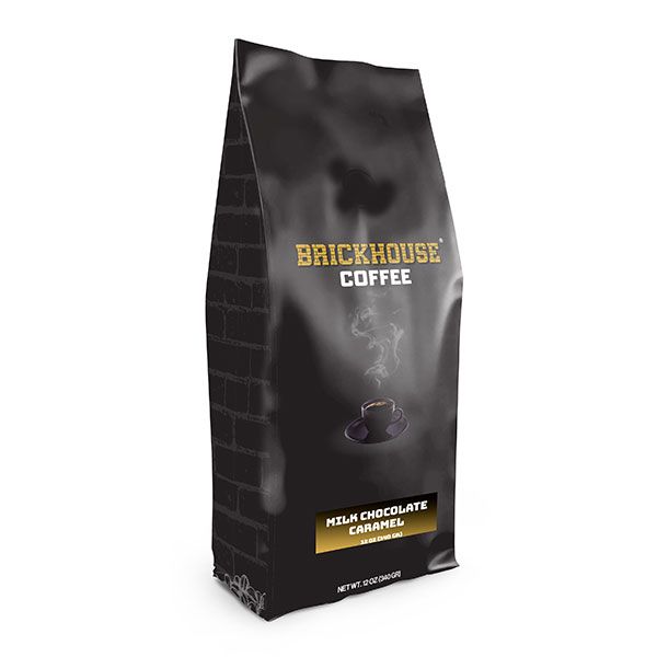  Brickhouse Ground Coffee, Milk Chocolate Caramel, 4/12 Oz Bags